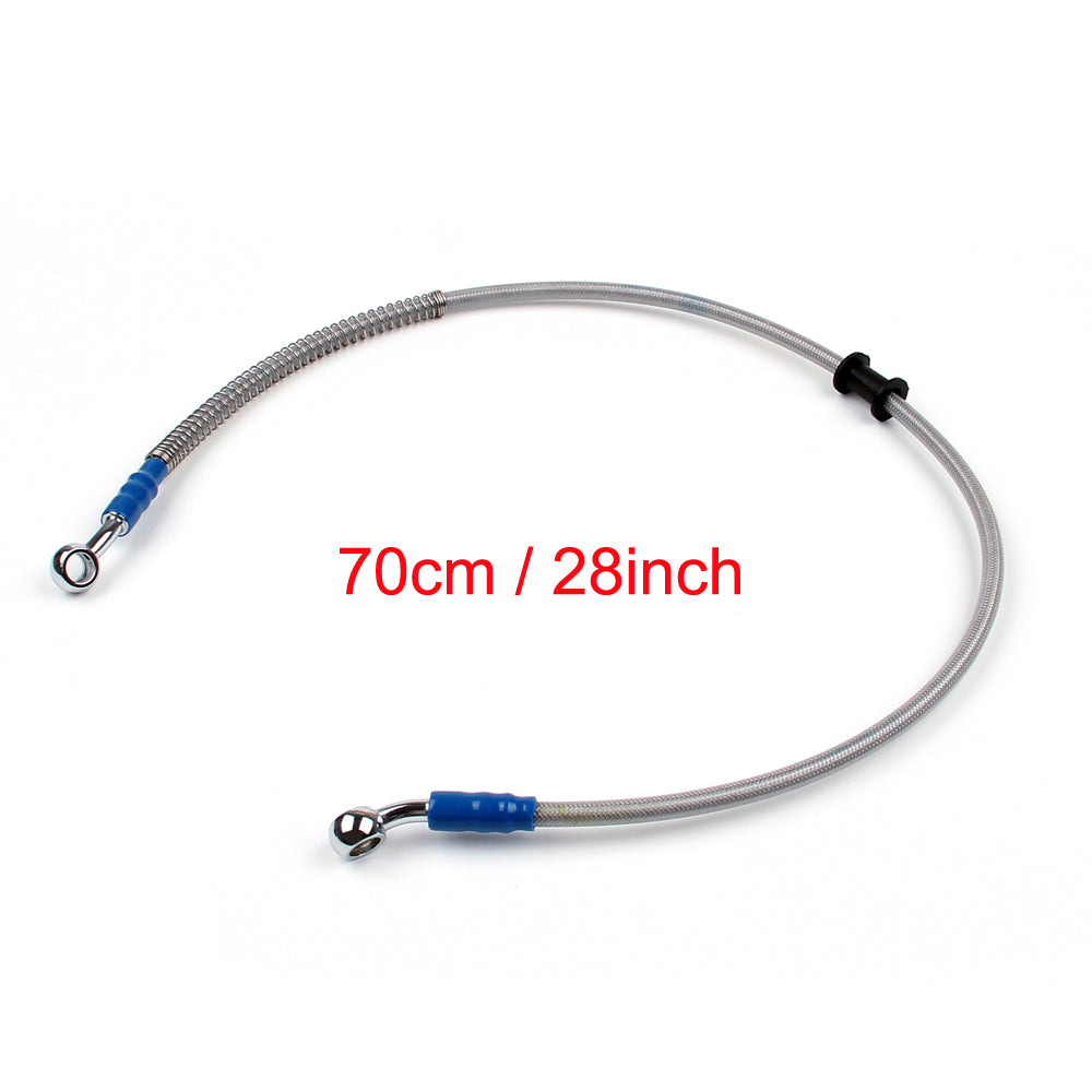 70Cm/28" M10 Brake Oil Hose Line Banjo Fitting Stainless Steel End