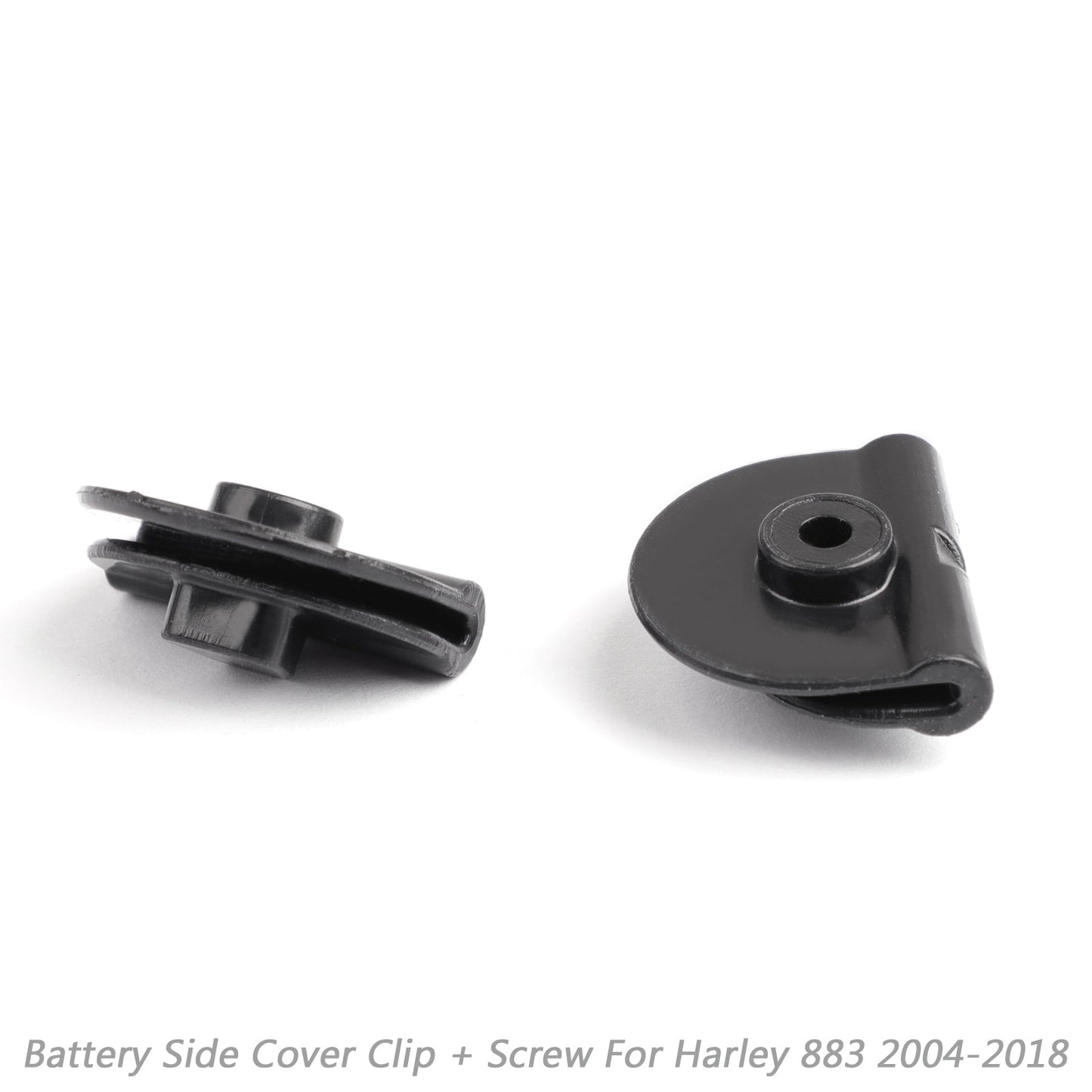 Couvercle de batterie gauche avec clip et vis pour Harley Sportster XL883 XL1200 2004-2018 1200, noir
