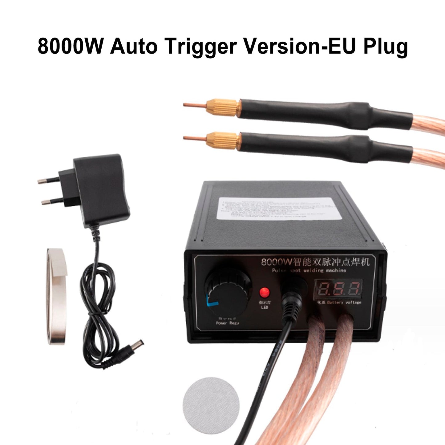 8000W Mini Spot Welder Machine DIY Kit 18650 Battery Spot Welding Pen Tools, 8000W Auto Trigger Version-EU