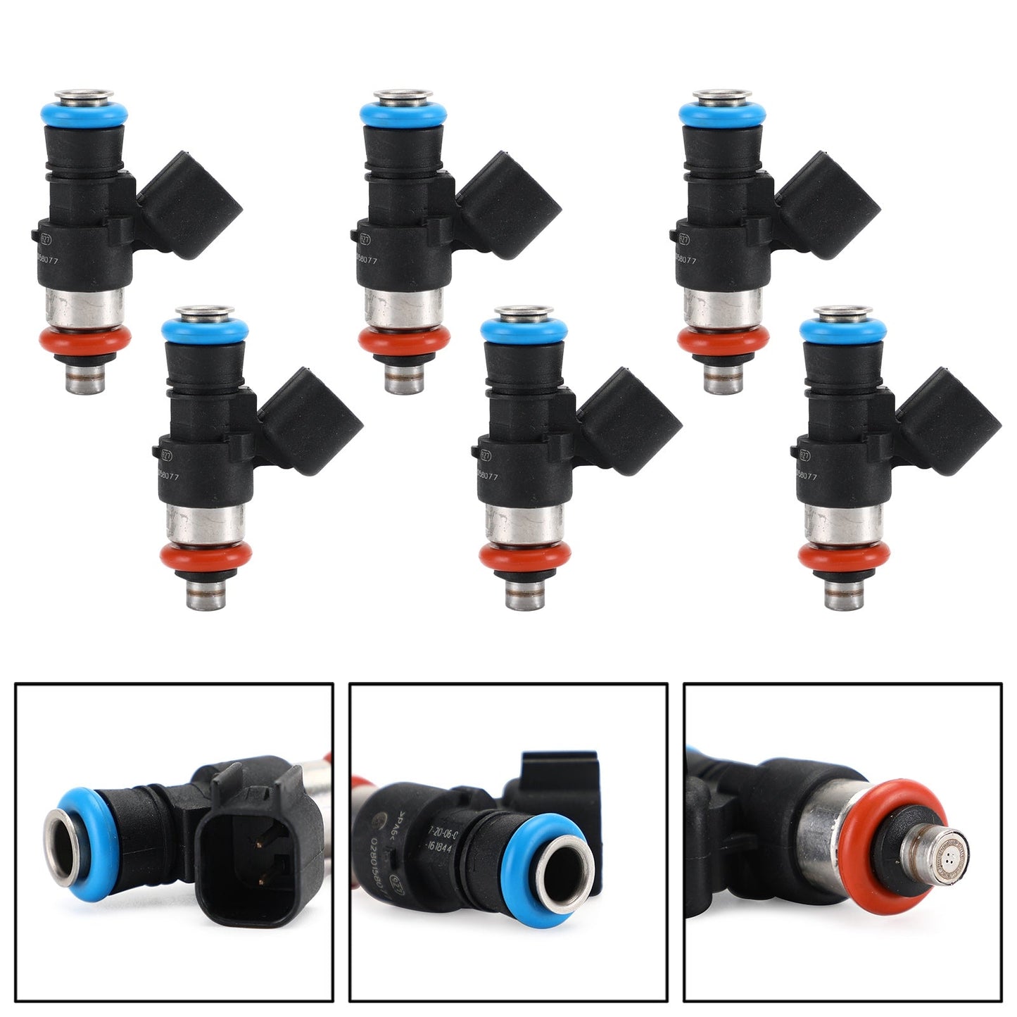 6PCS Fuel Injectors 0280158077 Fit Ford Fusion Mazda 6 CX-9 2010-2011 0280158091