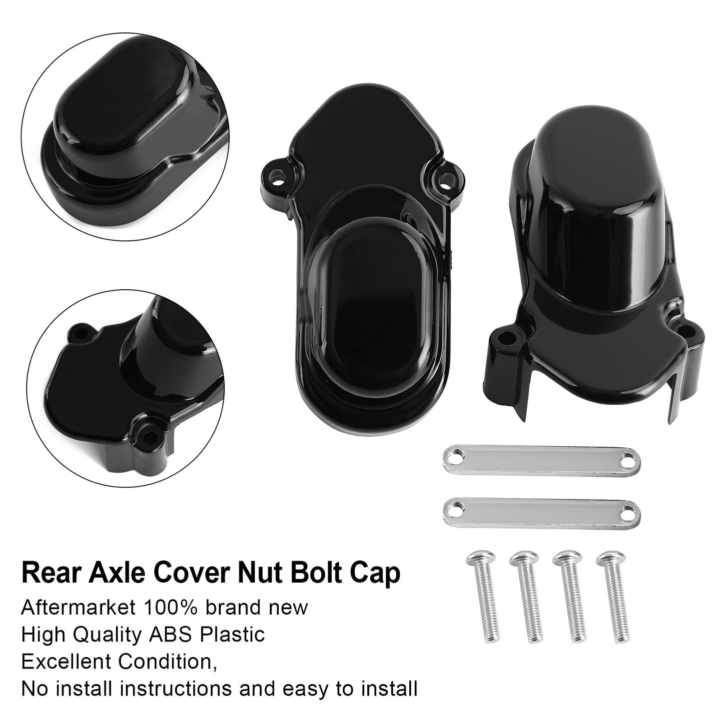 Cache-écrou de couvercle d'essieu arrière pour Sportster 1200 XL1200C 883 2005-2017, noir