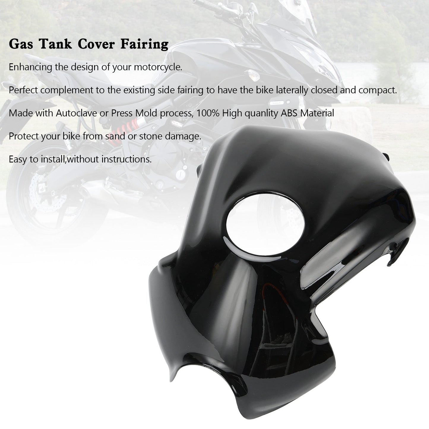 Protection de carénage de couvercle de réservoir d'essence pour Kawasaki Versys 650 2015-2021