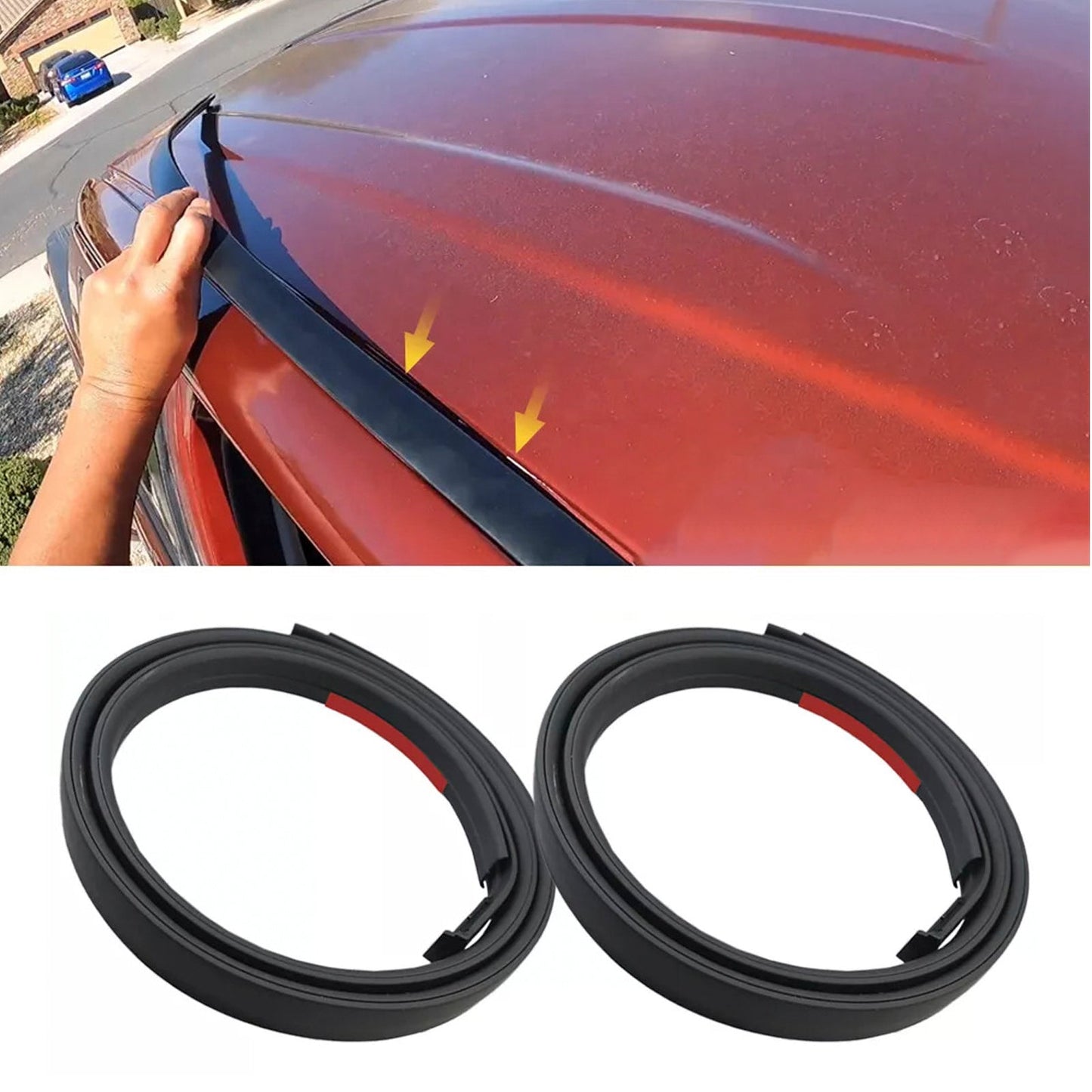 2007-2020 Toyota Tundra DOUBLE CAB 2PCS Left&Right Roof Drip Molding Trim Rubber 768679409158 75552-0C050