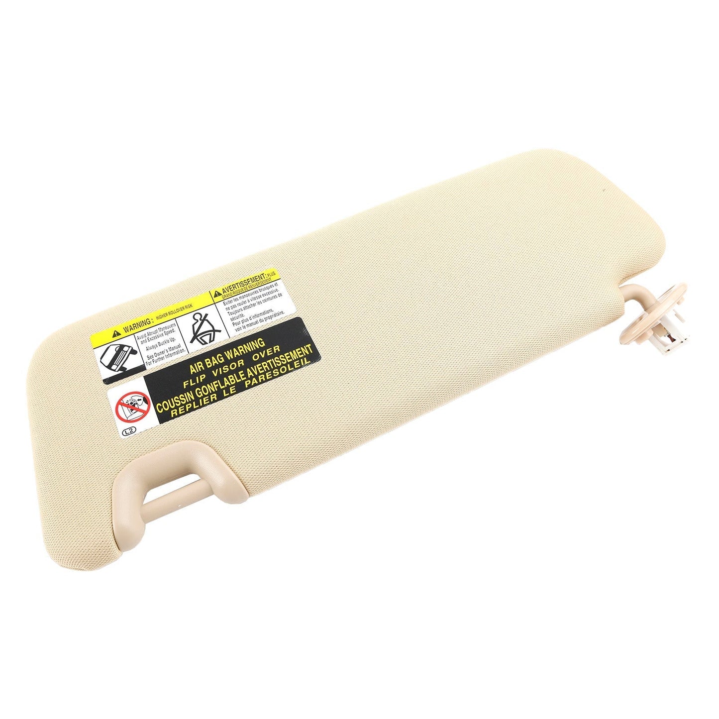 Pare-soleil droit avec éclairage de courtoisie pour Toyota Highlander 2014-2019 74310-0E074-A0