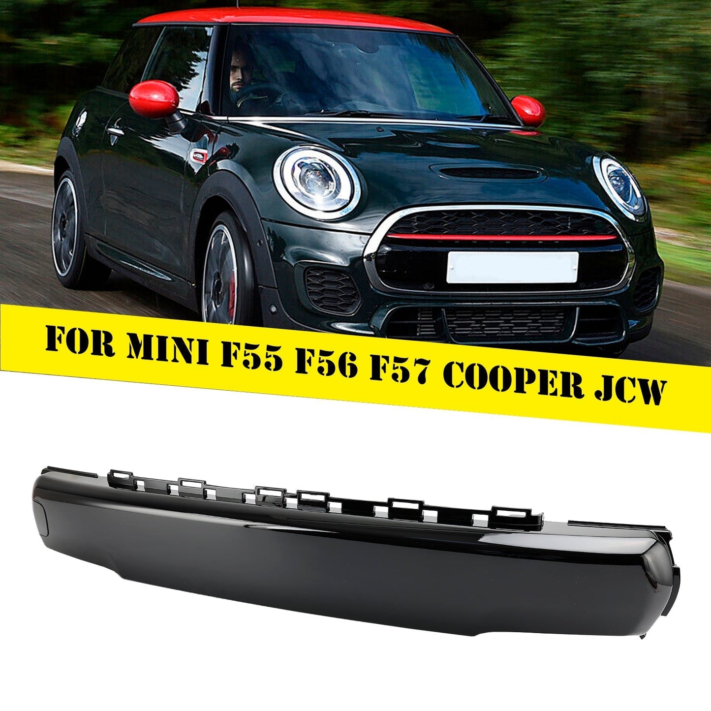 2013-2021 Mini F55 F56 Cooper S JCW Front Number Plate Cover Gloss Black 51117337791 7337791