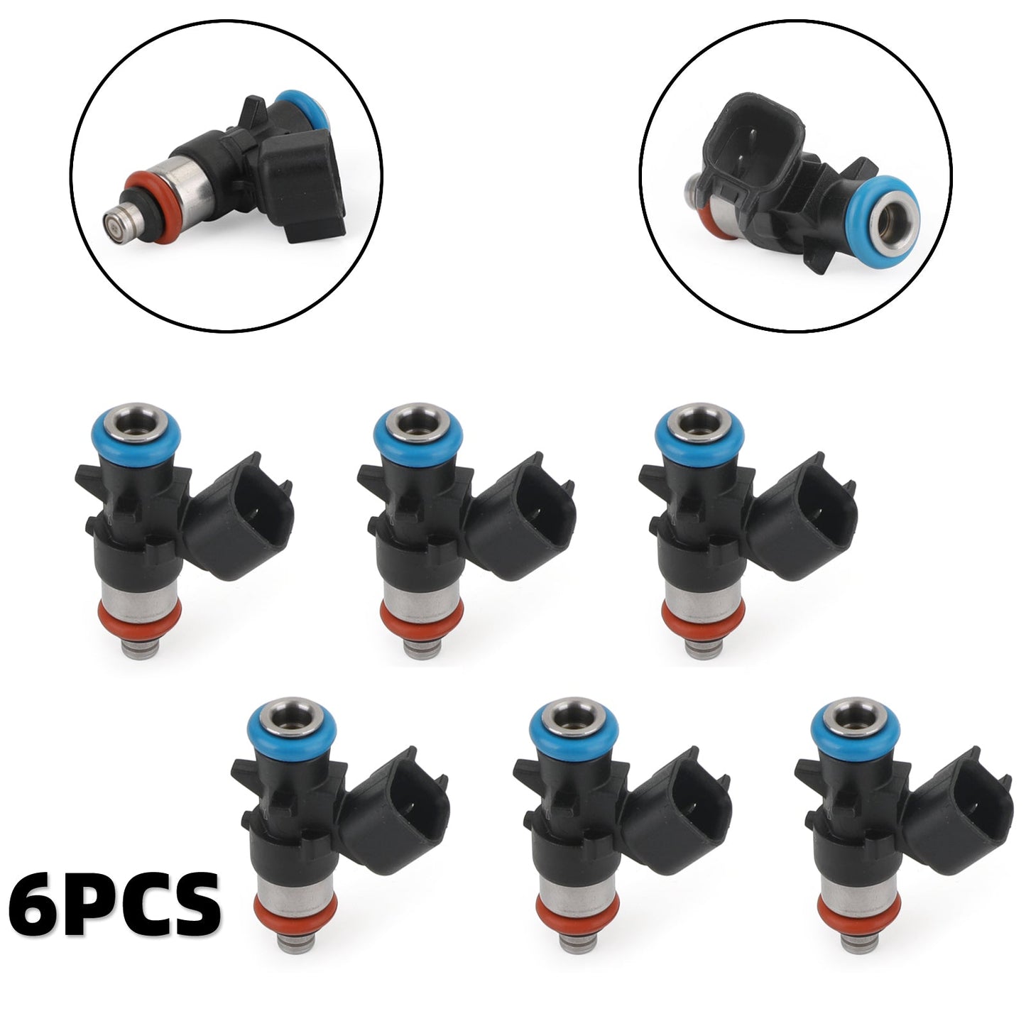 6 inyectores de combustible compatibles con Chrysler Wranger 12-17 y Ram 14-17 de 3.6L 0280158233