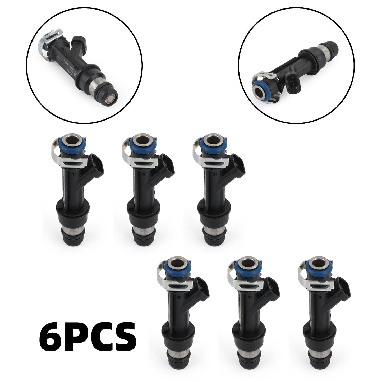 6 inyectores de combustible compatibles con Buick, Chevy, Oldsmobile, GMC, Isuzu (4.2L, 25313185) (modelos 2002-2004)