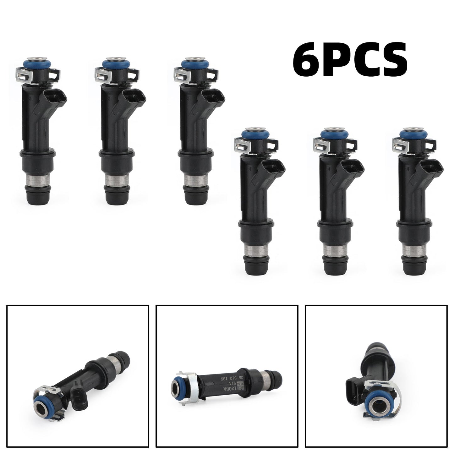 6 inyectores de combustible compatibles con Buick, Chevy, Oldsmobile, GMC, Isuzu (4.2L, 25313185) (modelos 2002-2004)