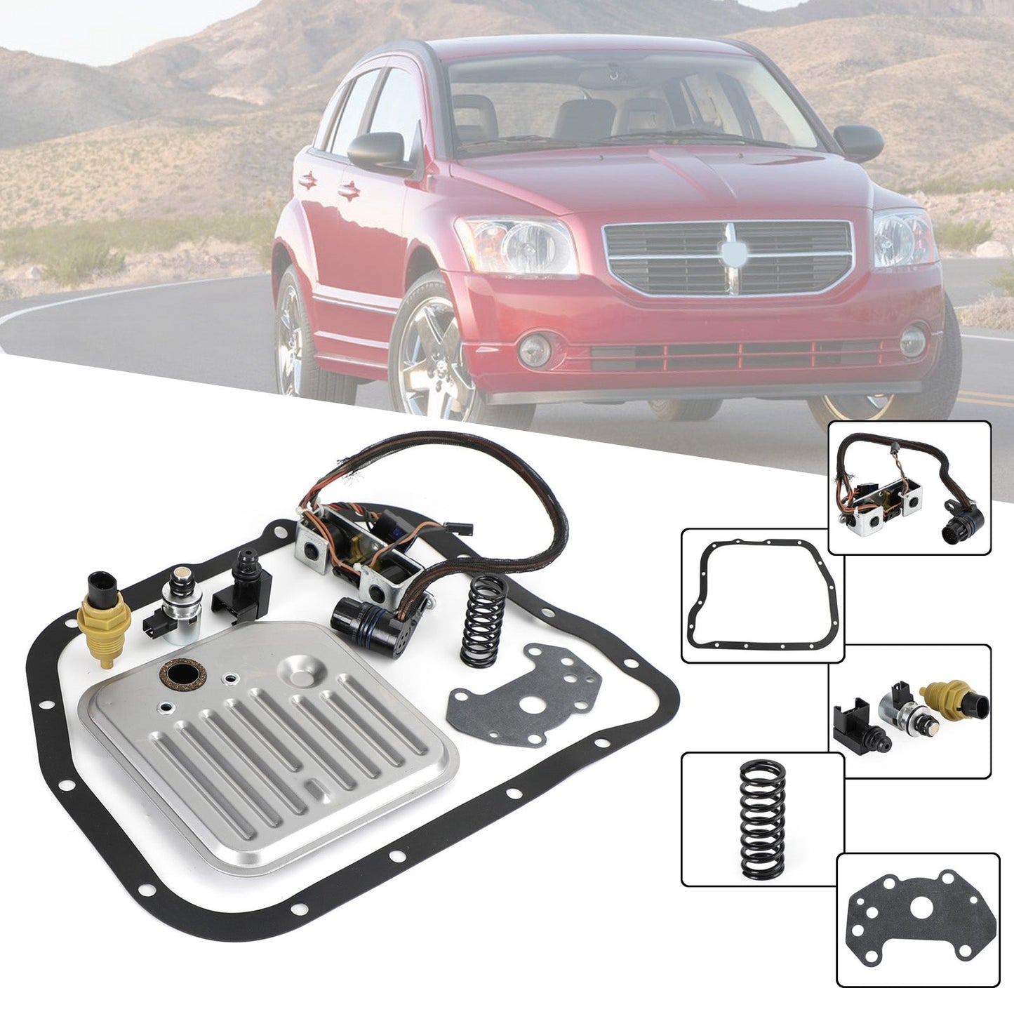 2000-Up Chrysler Dodge Jeep A518 46RE 48RE A518 A618 Transmission Filter Kit w/ Solenoid +Sensor Set 12776F 49309T Generic