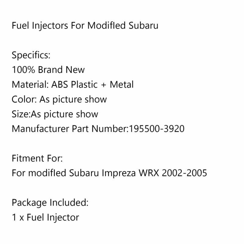 195500-3920 Inyectores de combustible de 850 cc modificados Impreza WRX 2002-2005