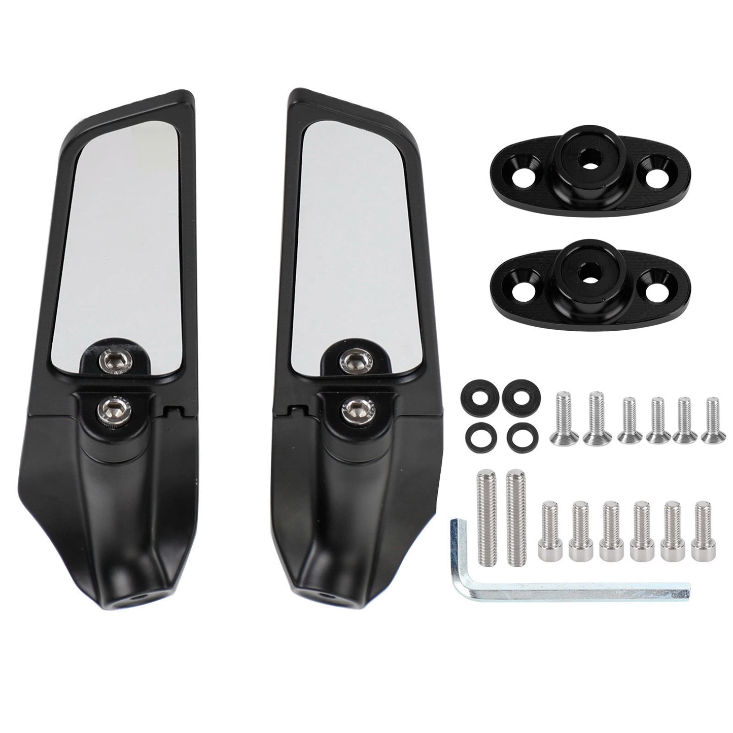 Espejos retrovisores ajustables con aletas laterales para Honda CBR600RR CBR600 F F4 F4i (1999-2021)