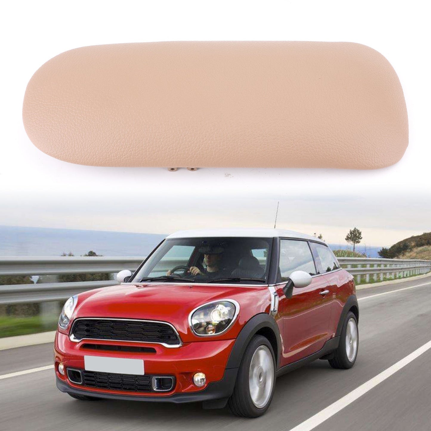 Cubierta deslizante para reposabrazos de consola central BMW Mini Cooper 2002-2008, color negro y beige