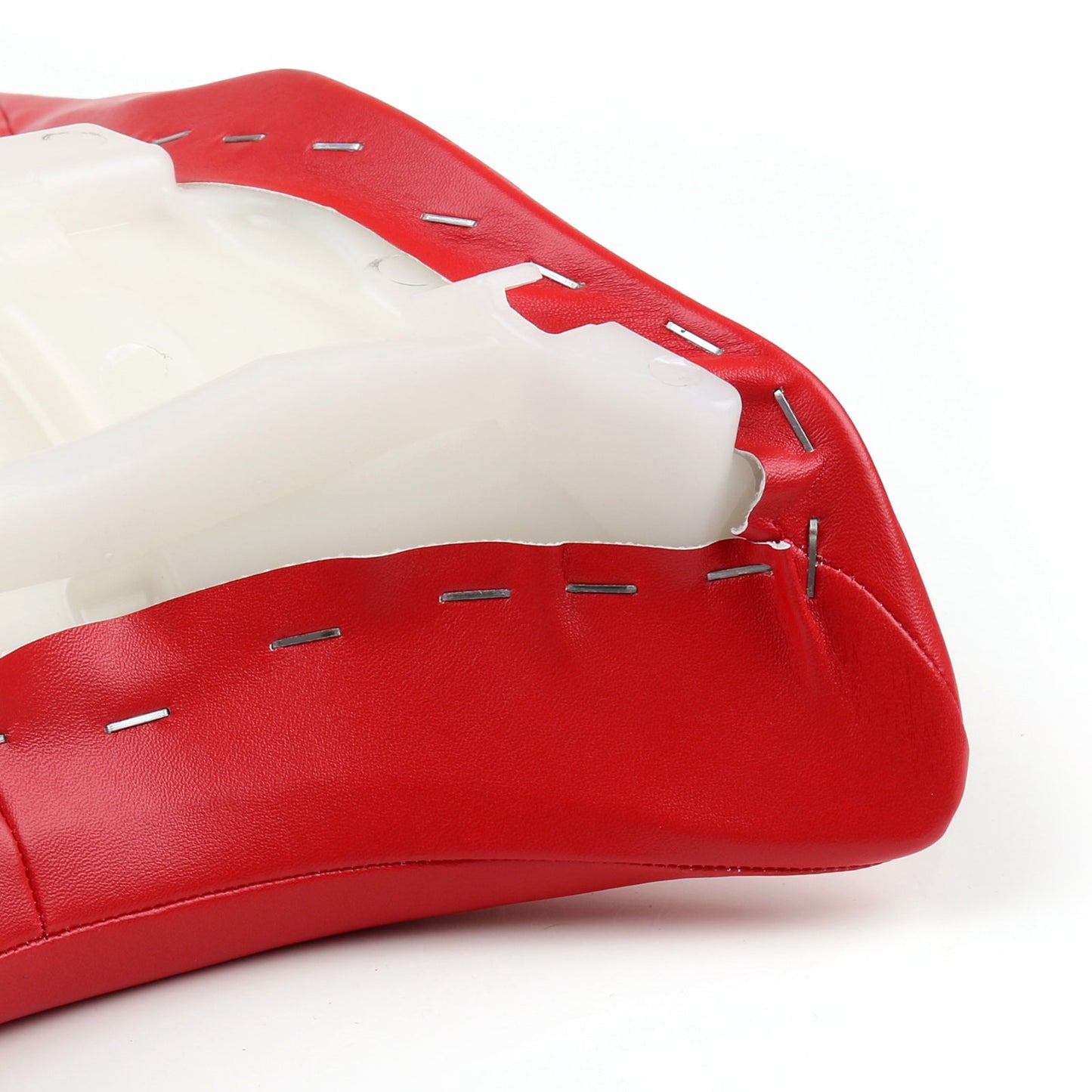 Housse de selle pilote avant en cuir rouge pour Yamaha YZF R1 2009-2011