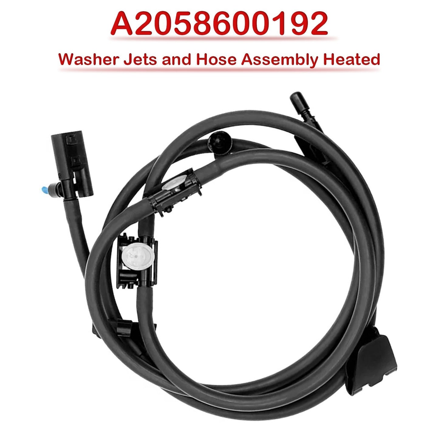 Ensemble de gicleurs et flexibles de lave-glace chauffants pour Mercedes-Benz Classe C W205 A2058600192