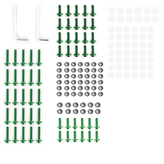 158x Fastener Clip Screw Bolt Kit Motorcycle Sportbike Windscreen Fairing Green