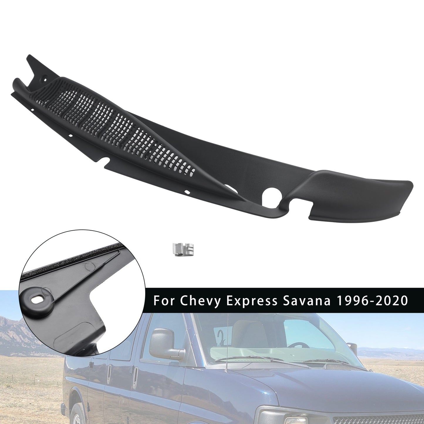 1996-2020 GMC Savana 1500 2500 3500 Left Driver Side Windshield Wiper Cowl Vent 25826329