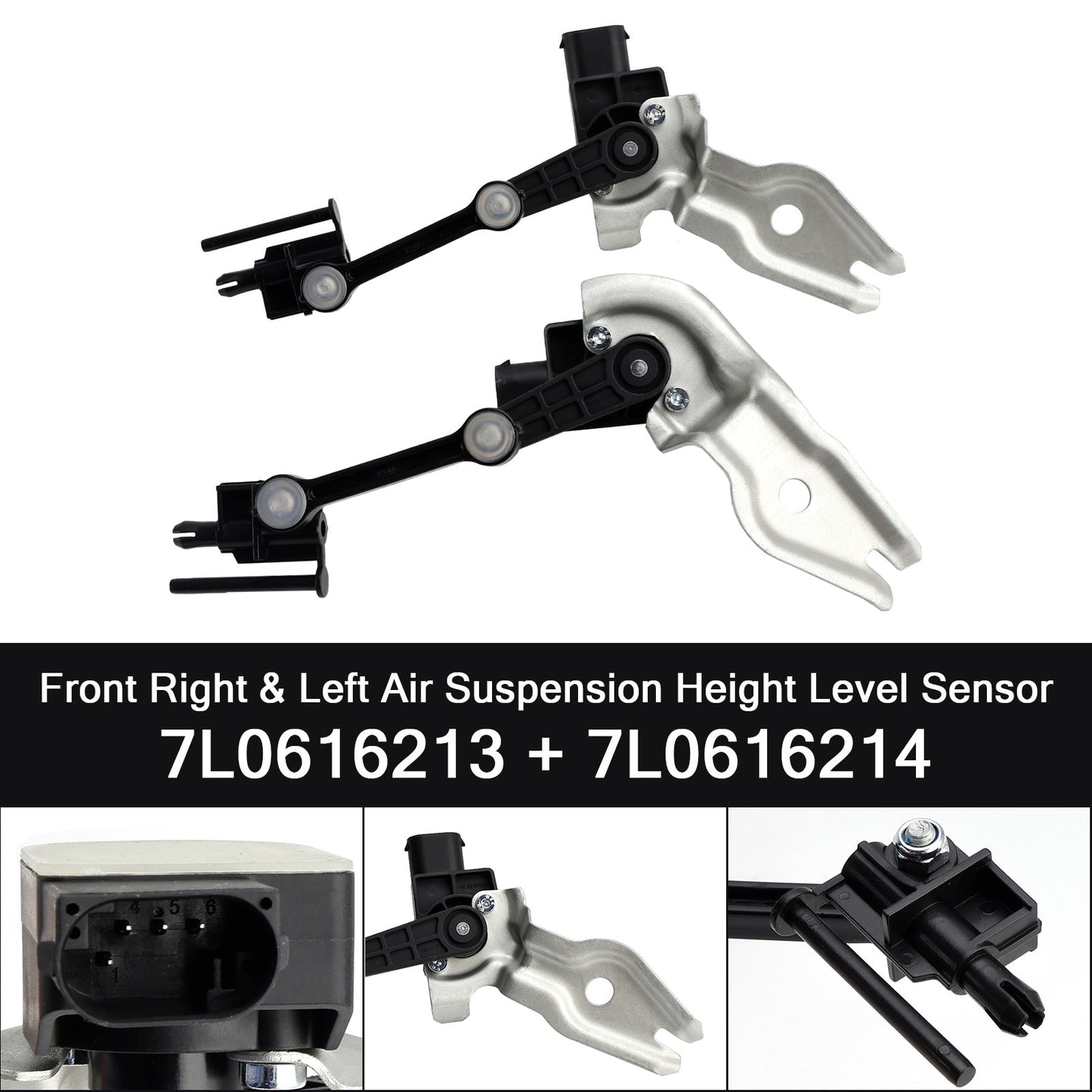 Capteur de hauteur de suspension avant gauche et droite 7L0616213 7L0616214 pour Audi A8 2006-2010