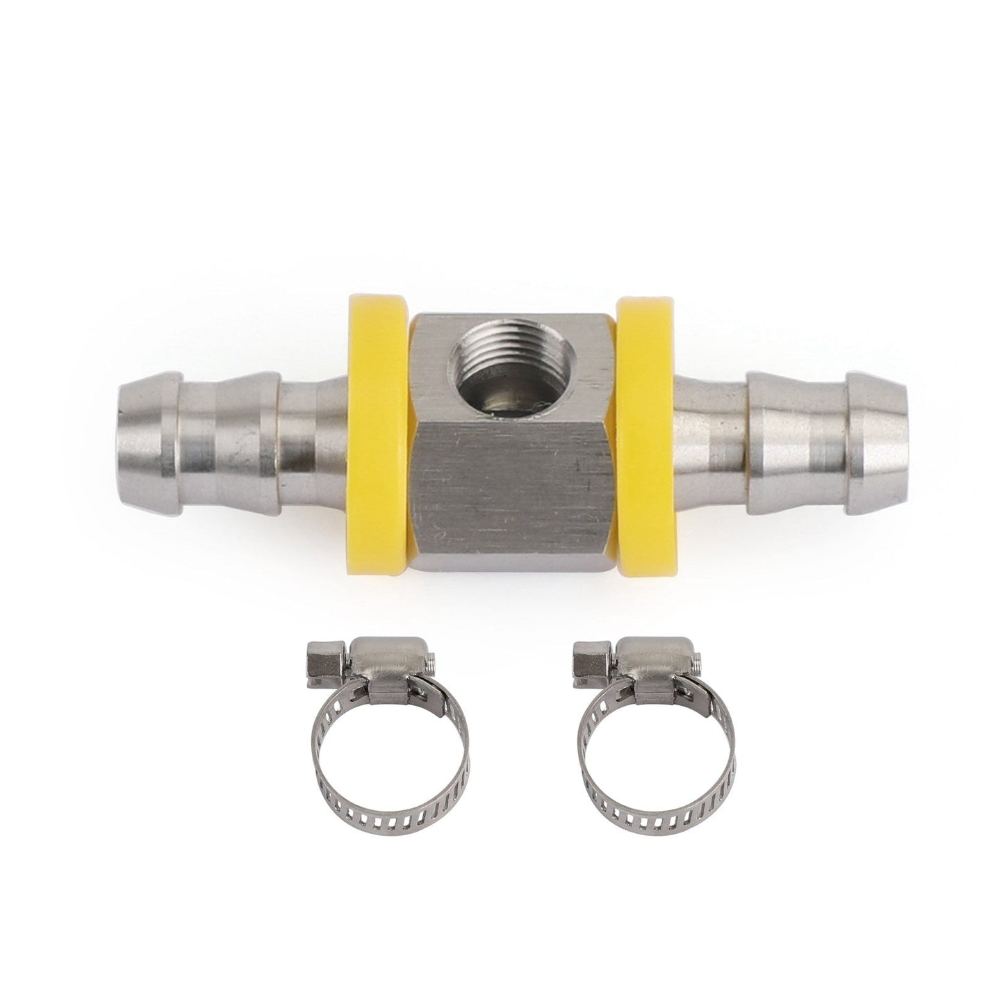 Adaptateur de raccord en T pour capteur de pression de carburant en acier inoxydable 3/8" pro