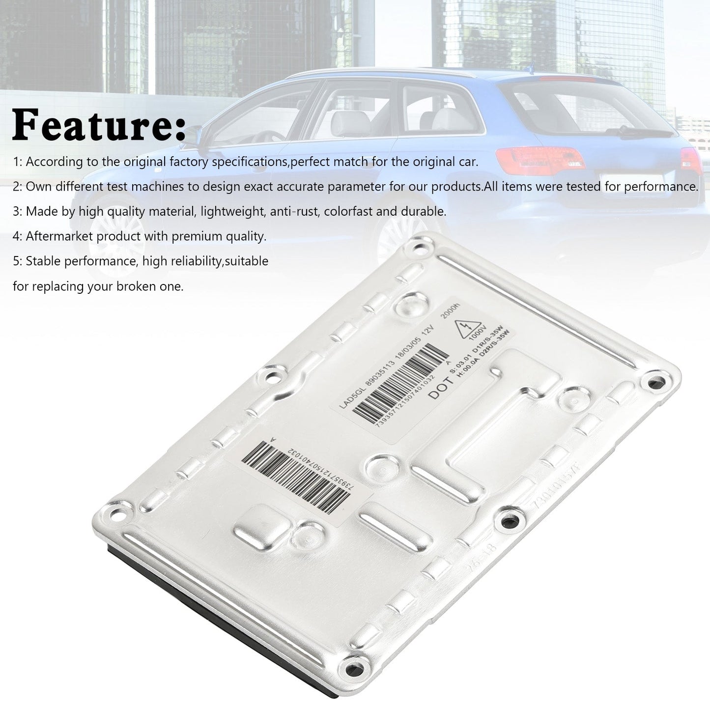 Module de commande de ballast HID pour phares Renault Laguna MK II 2001-2016, 4 broches, 3D0907391B 7701207586 7701207587