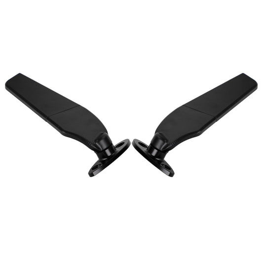 Swivel Wing Fin Rearview Mirrors For Kawasaki ZX-6R 01-04/09-15 Ninja 650 16-21