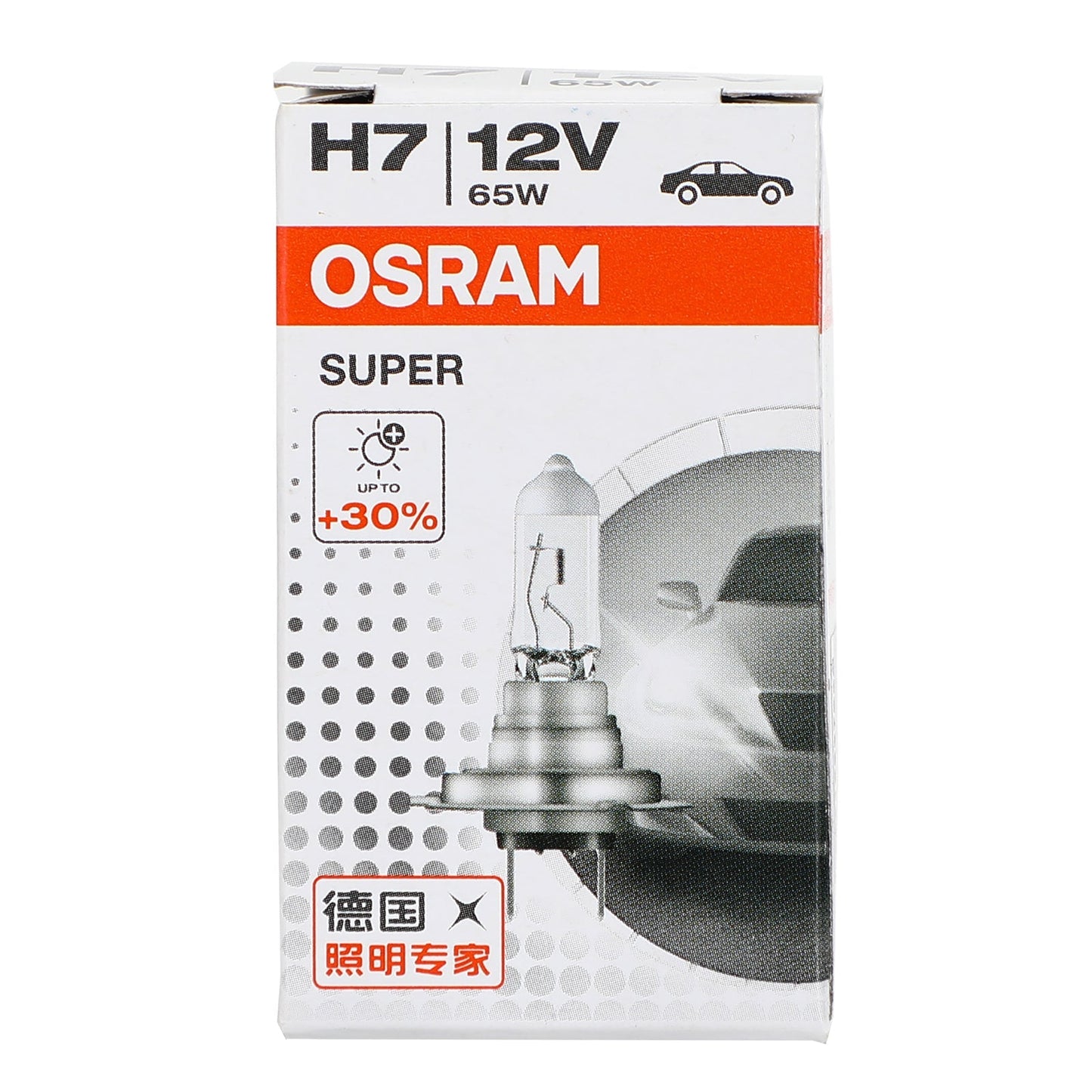 Ampoule H7 pour phare de voiture OSRAM Super + 30 % de lumière en plus PX26d 12 V 65 W 62282
