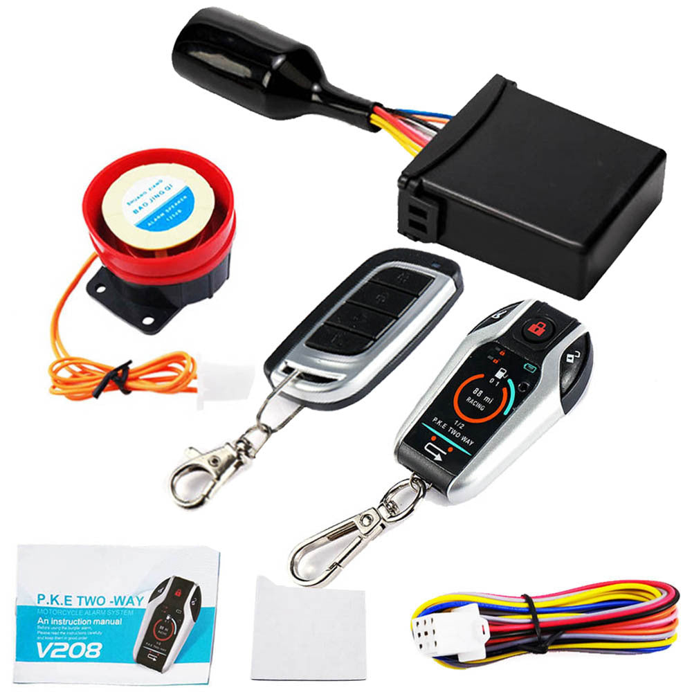 Système d'alarme antivol à télécommande pour moto et scooter