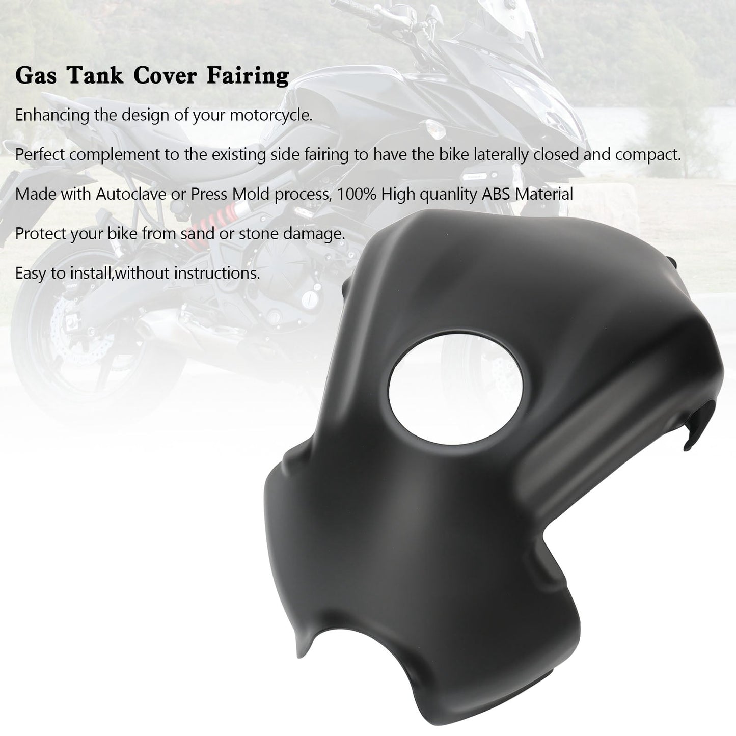 Protection de carénage de couvercle de réservoir d'essence pour Kawasaki Versys 650 2015-2021