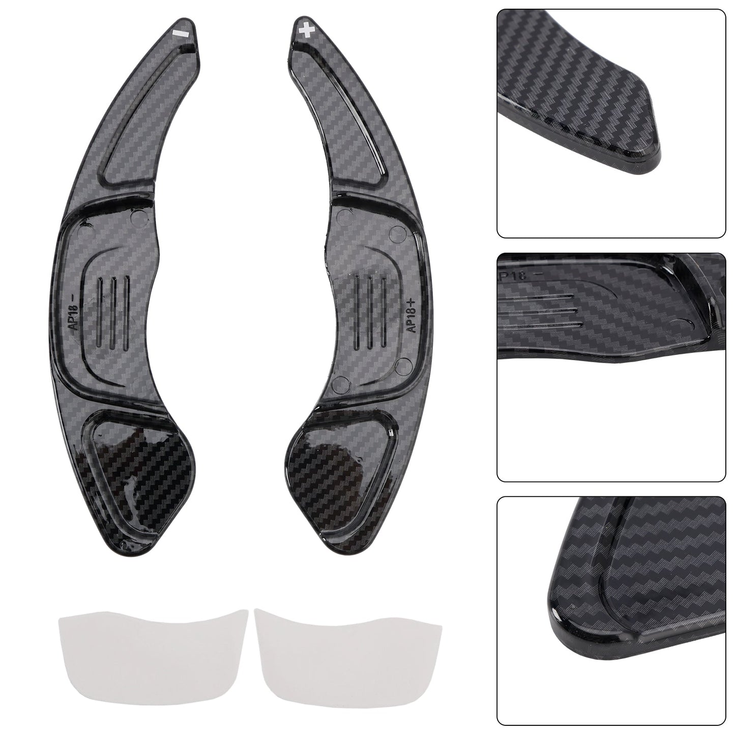 2015-2016 Volkswagen Sci rocco Carbon Look Steering Wheel Paddle Shifter Extension Covers