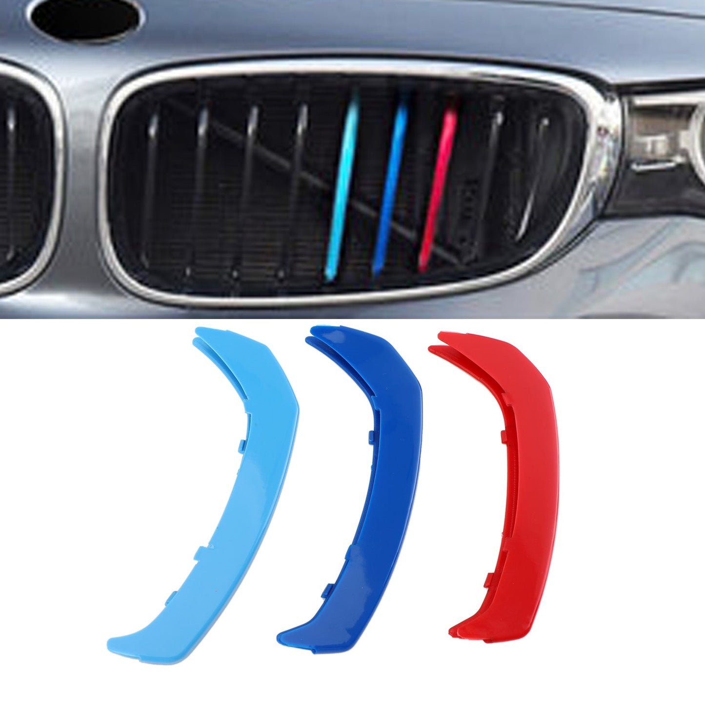 Bandes de recouvrement de calandre avant tricolores BMW GT3 9
