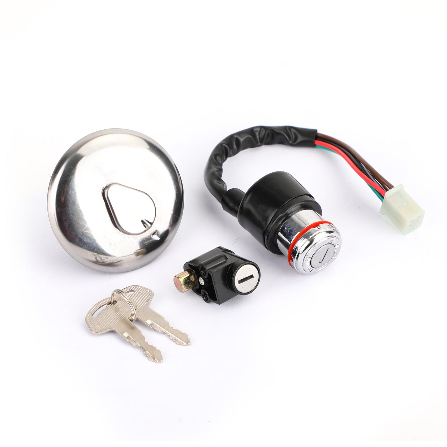 Suzuki GN125 1982-2001 Complete Lock Set Ignition Switch 2 Keys Petrol Cap
