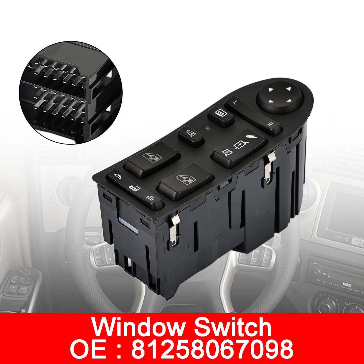 MAN TGA TGX Window Switch Front Left Side 81258067098 81258067045
