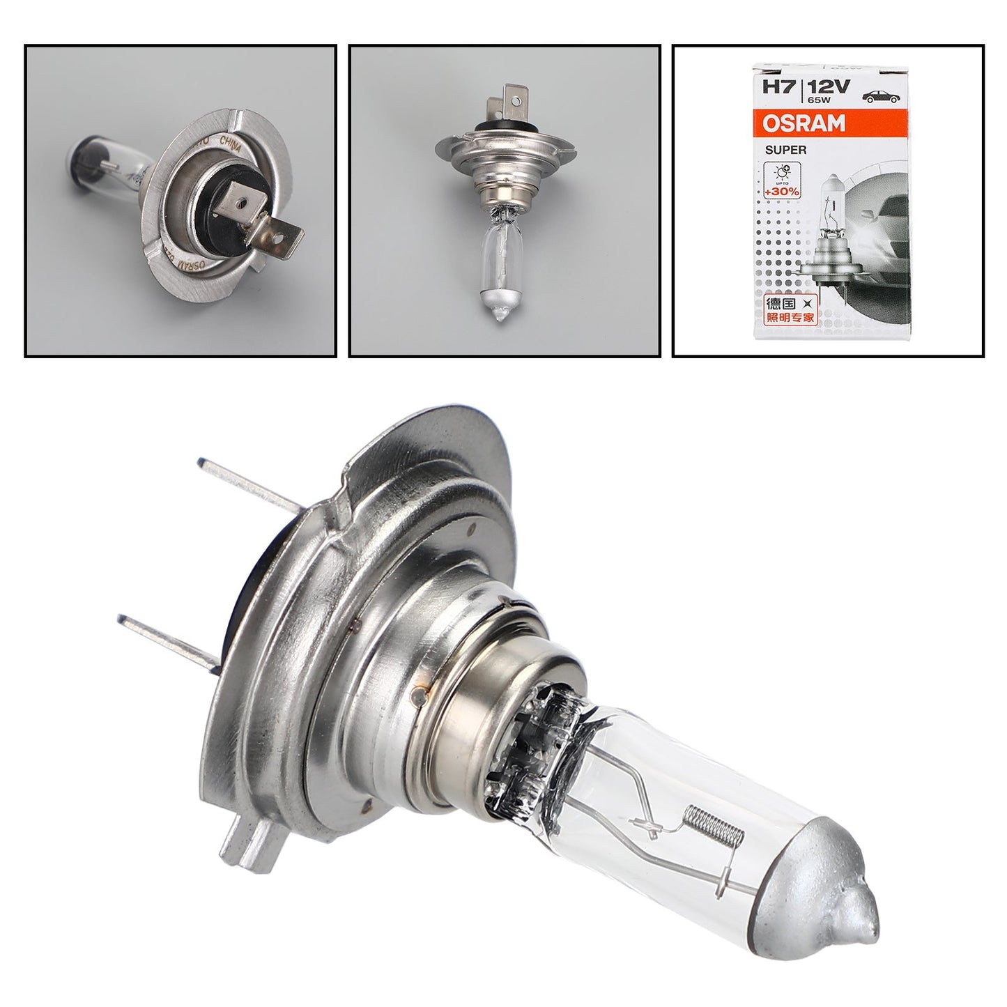 Ampoule H7 pour phare de voiture OSRAM Super + 30 % de lumière en plus PX26d 12 V 65 W 62282