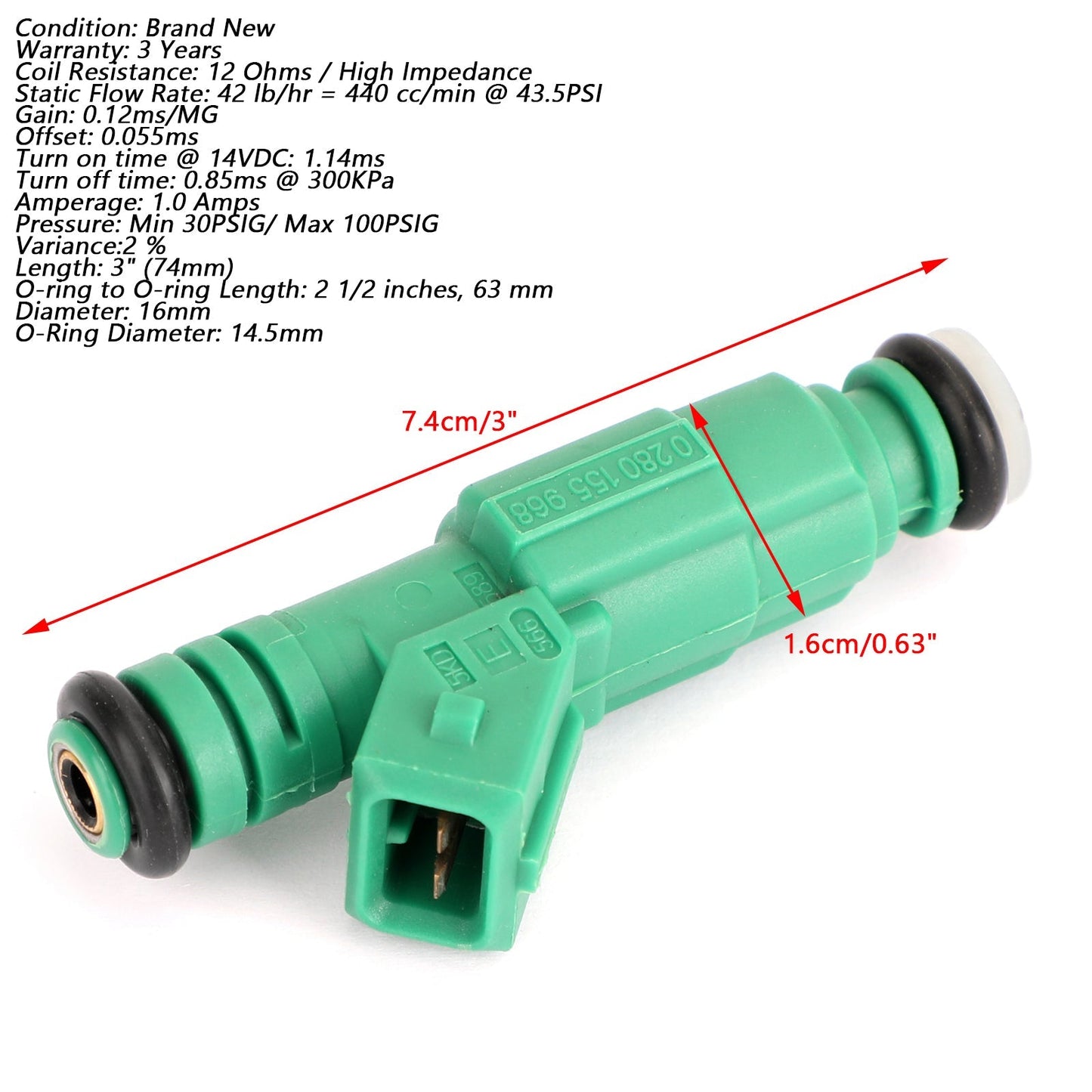 FJ878 1PCS Fuel Injectors Chevrolet Ford Holden Commodore 0280155968 420874432