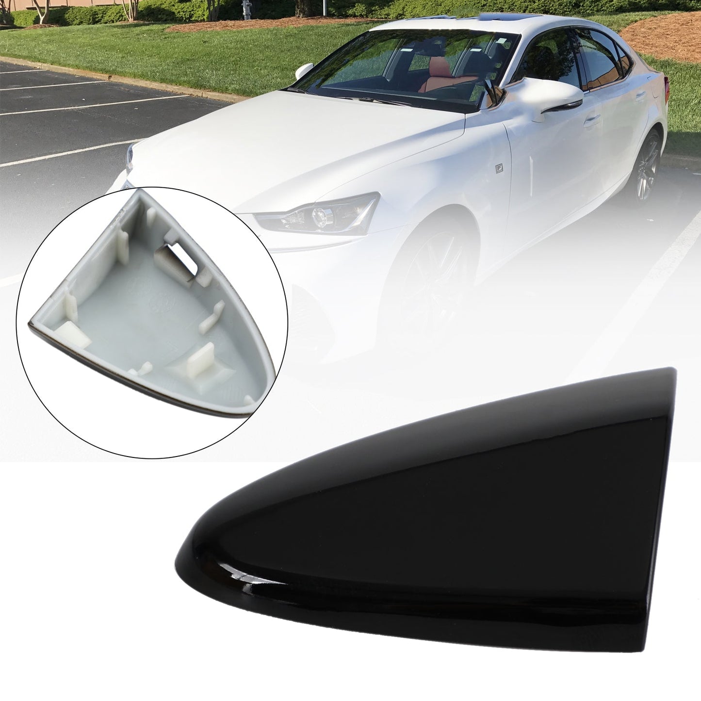 Capuchon de protection de clé de poignée de porte extérieure avant gauche noir pour Lexus IS250 69218-53021