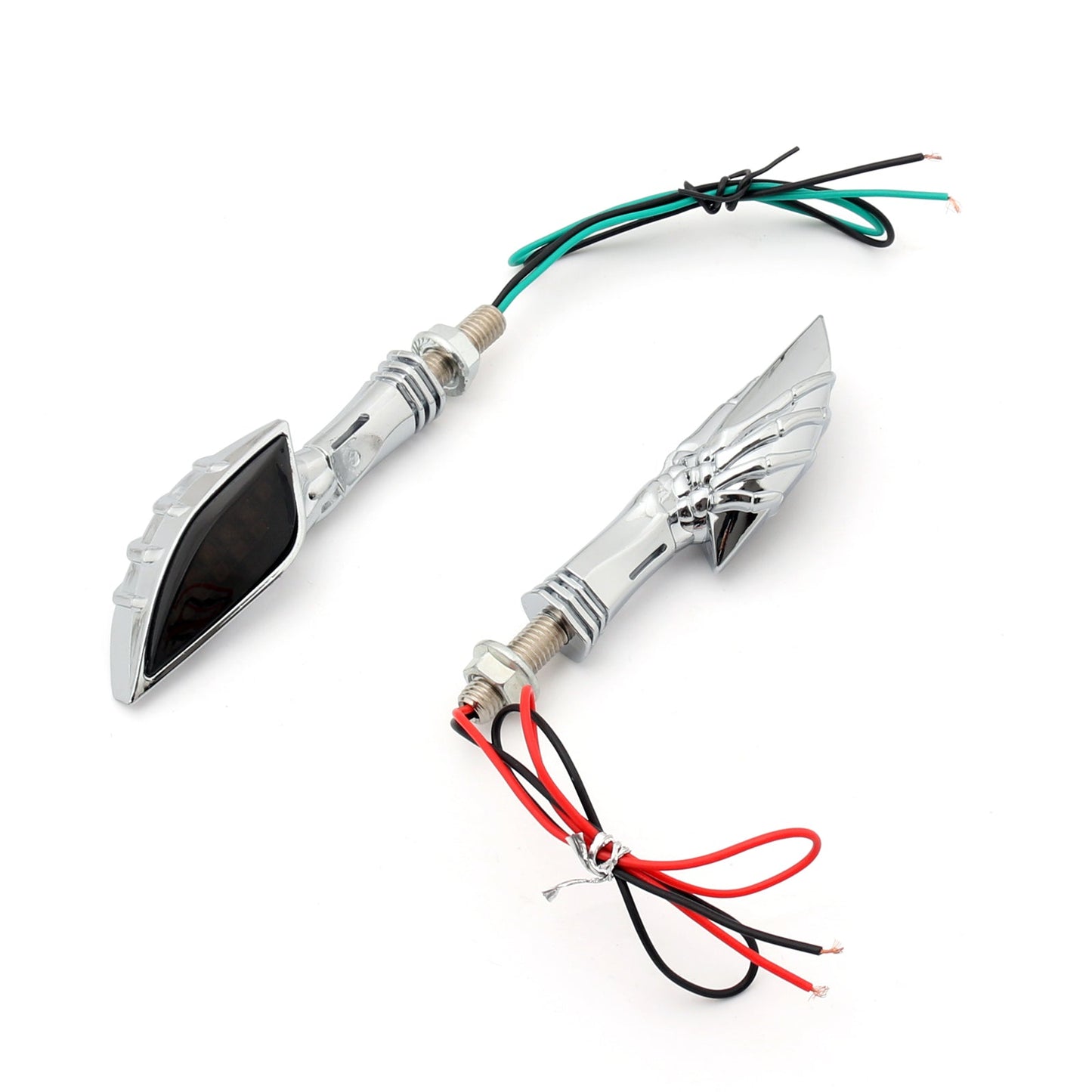 Clignotants LED universels à main squelette pour moto