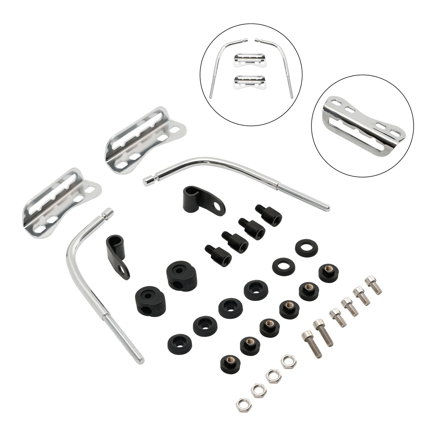 Support de montage de pare-brise universel pour phare de moto rétro Cafe Racer