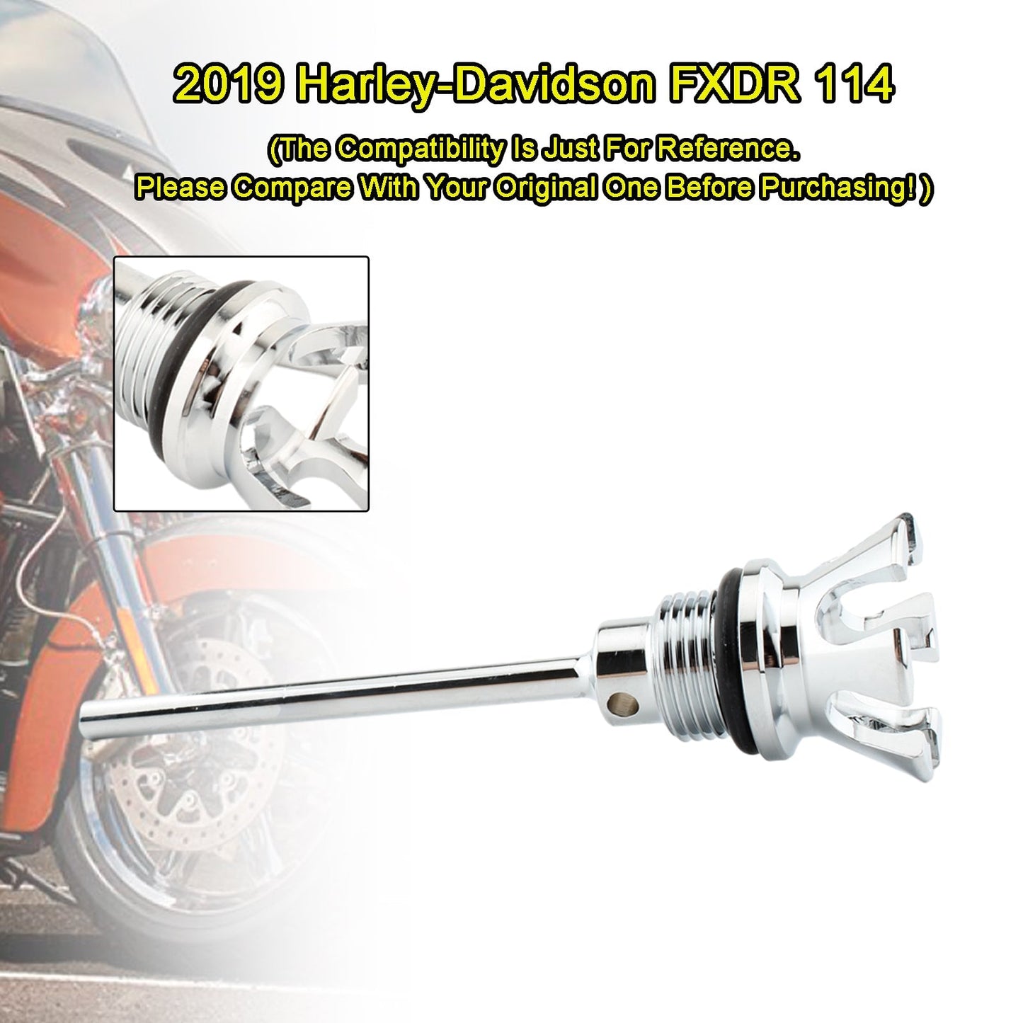 Bouchon de réservoir de jauge d'huile pour Softail Road Glide Street Bob 1105-0022