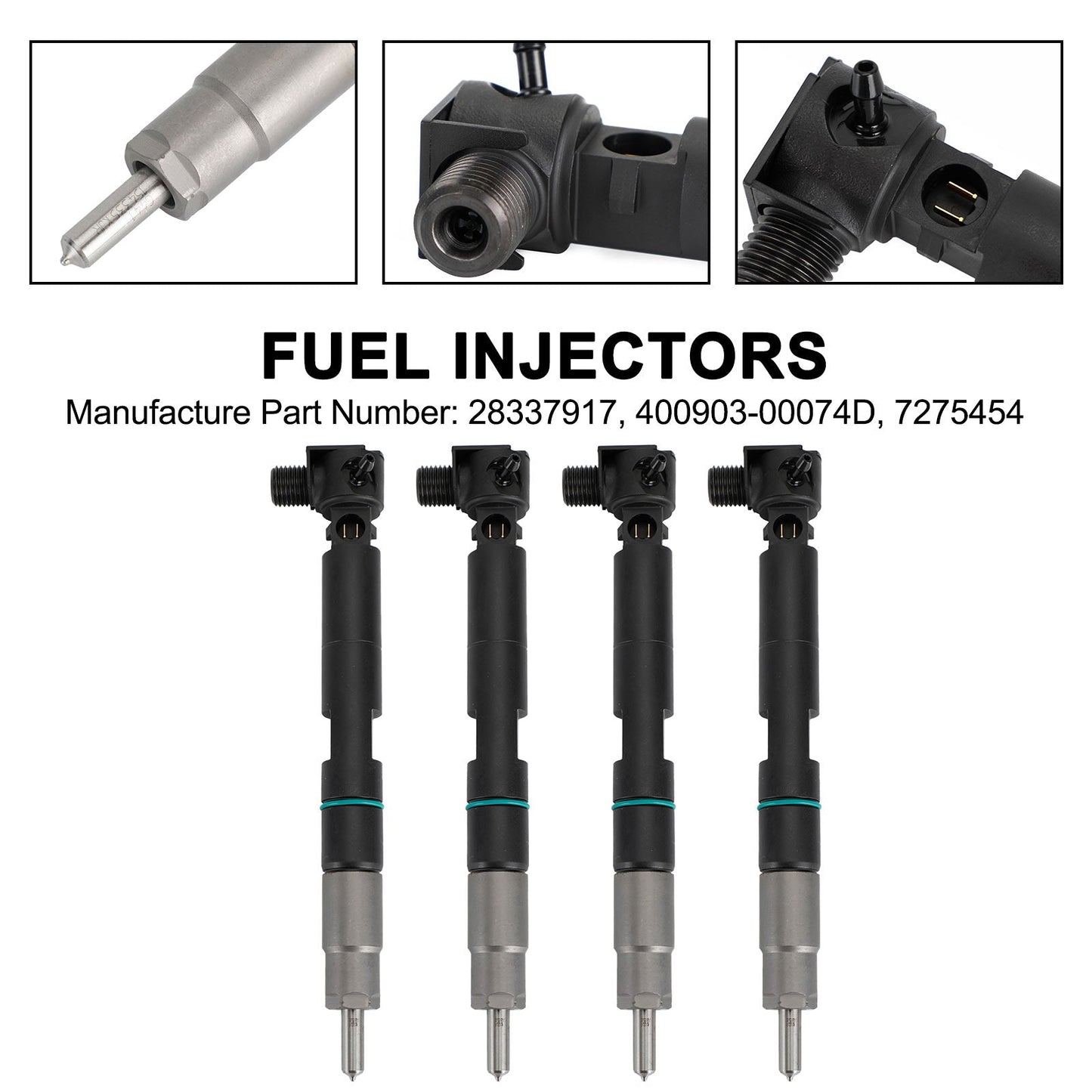 28337917 4PCS Fuel Injectors 400903-00074D 7275454 fit Bobcat fit Doosan Excavator E32 E35 E42 E45 E50 E55 E85 Fedex Express