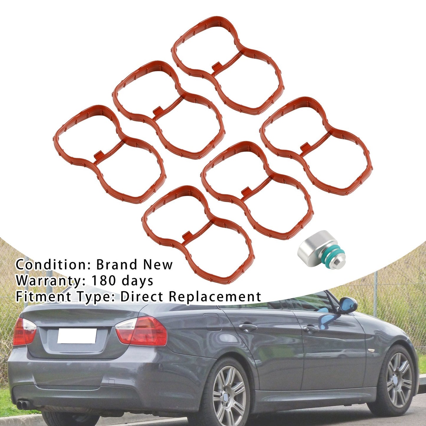 Joint de collecteur d'admission 6 pièces pour BMW E90-93 F10 F11 F07 X5 X6 N57 1167807480 11618511363