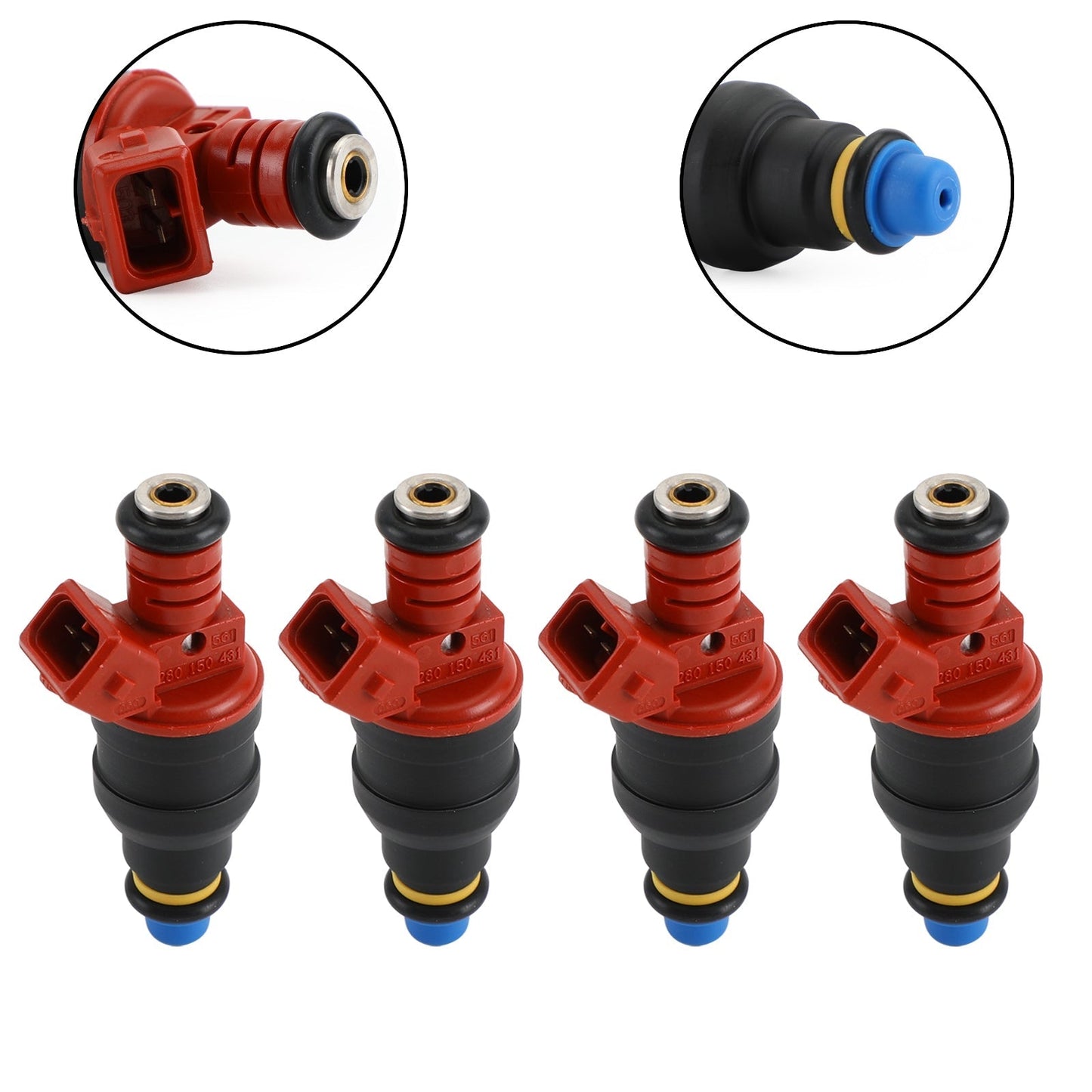 4pcs Fuel injectors 0280150431 fit SAAB 9-3 900 9000 2.0L 2.3L I4