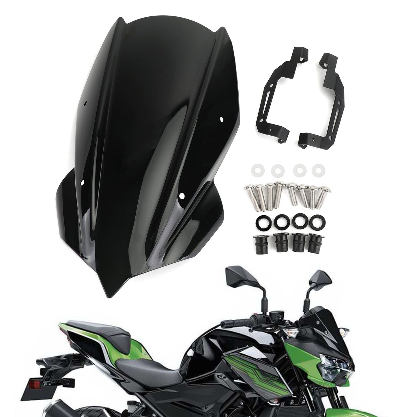 Pare-brise de moto ABS 4 mm pour Kawasaki Z400 2019-2020