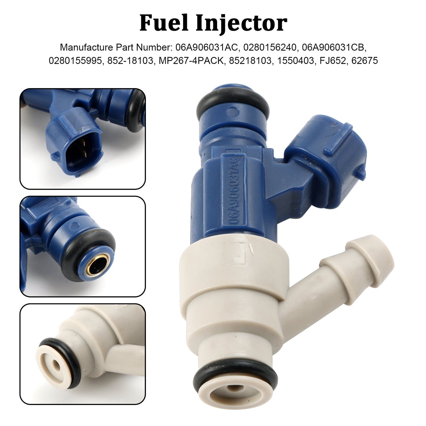 2001-2003 Volkswagen Beetle 2.0L I4 Fuel Injector 0280155995 0280156240 06A906031AC