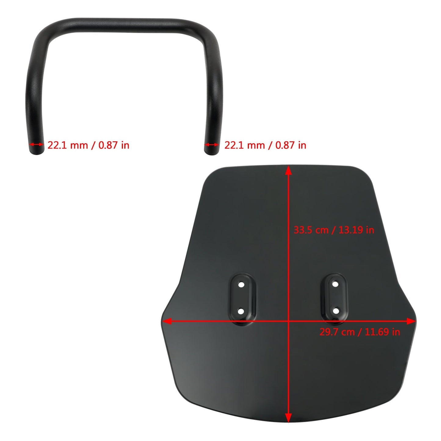 Pare-brise ABS pour moto Honda Hunter Cub CT125 19-23