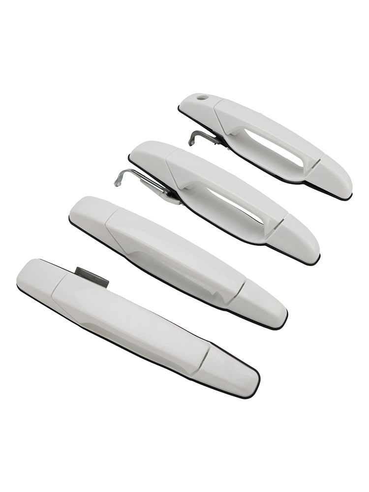 Ensemble de 4 poignées de porte avant et arrière blanches pour Cadillac Escalade Hybrid Sport Utility 2009-2013 (284053446, 84053444, 20954826, 25890276)