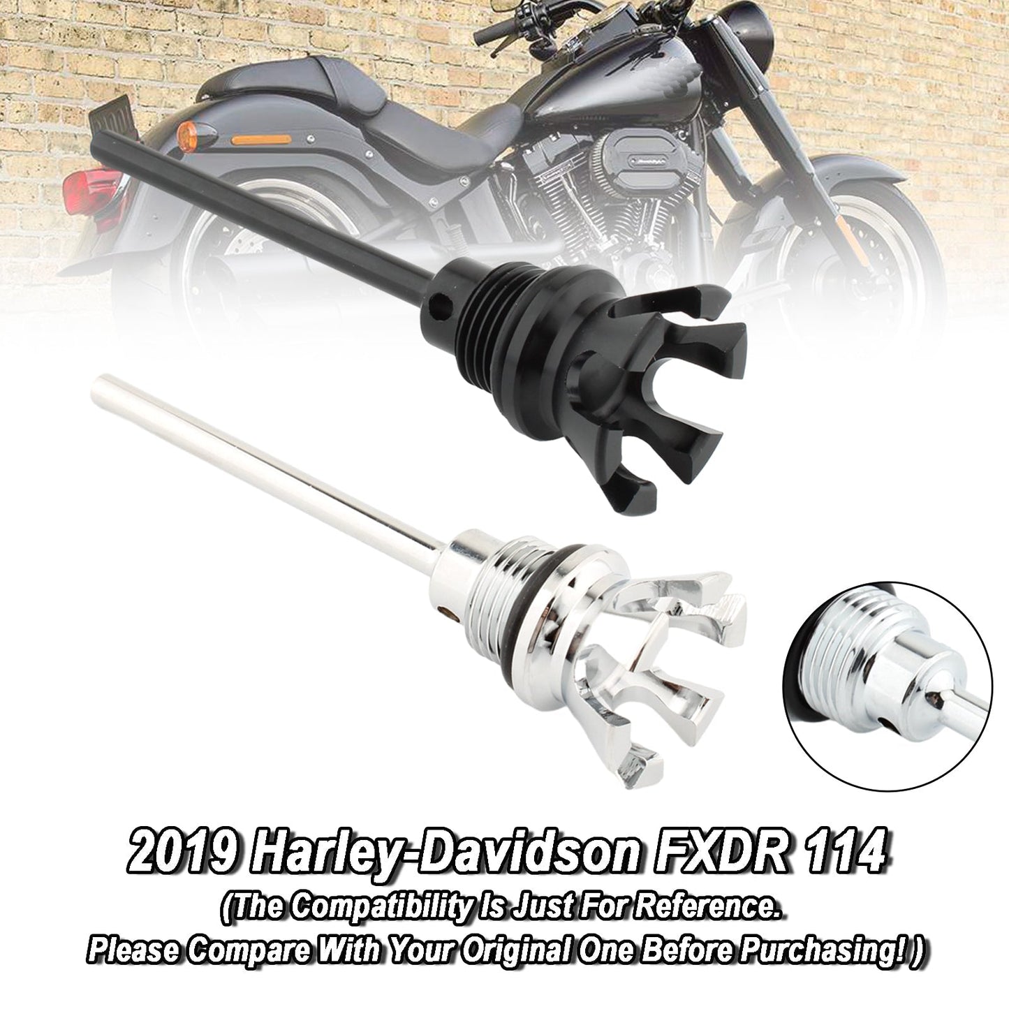 Bouchon de réservoir de jauge d'huile pour Softail Road Glide Street Bob 1105-0022