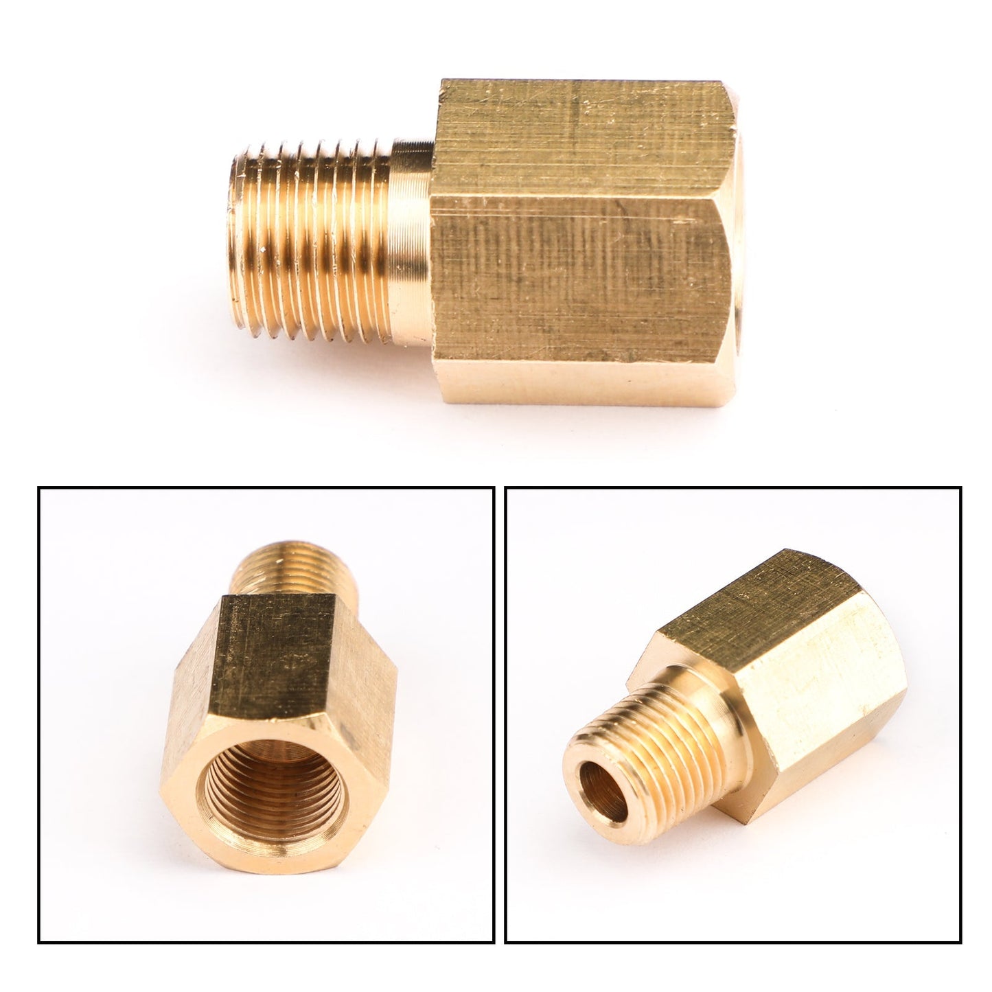 Adaptateur de pression d'huile pour manomètre, filetage femelle 1/8 NPT vers mâle 1/8 BSPT