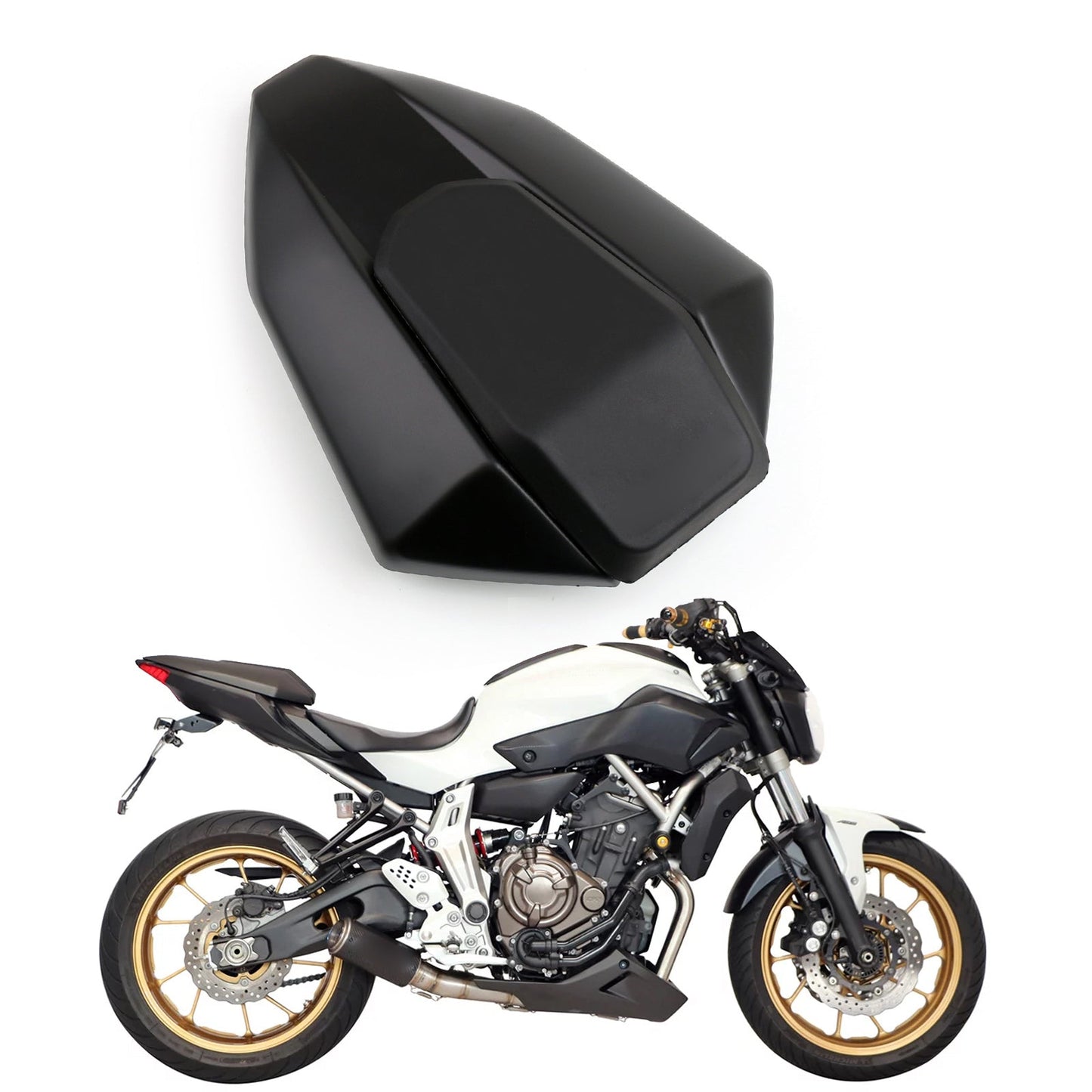 Capot de carénage de selle arrière passager noir pour Yamaha MT-07 FZ-07 FZ07 13-17