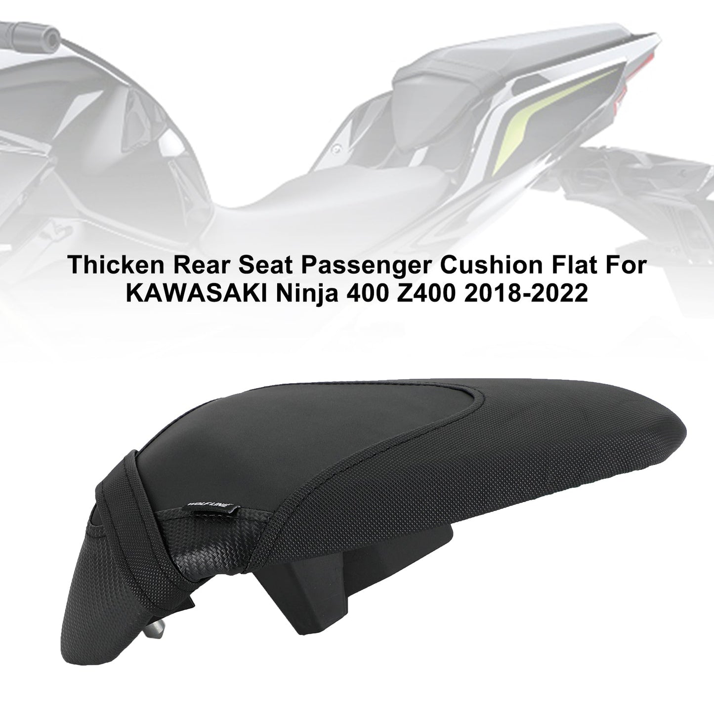 Selle arrière plate pour passager arrière, verte, pour Kawasaki Ninja 400 Z400 18-22