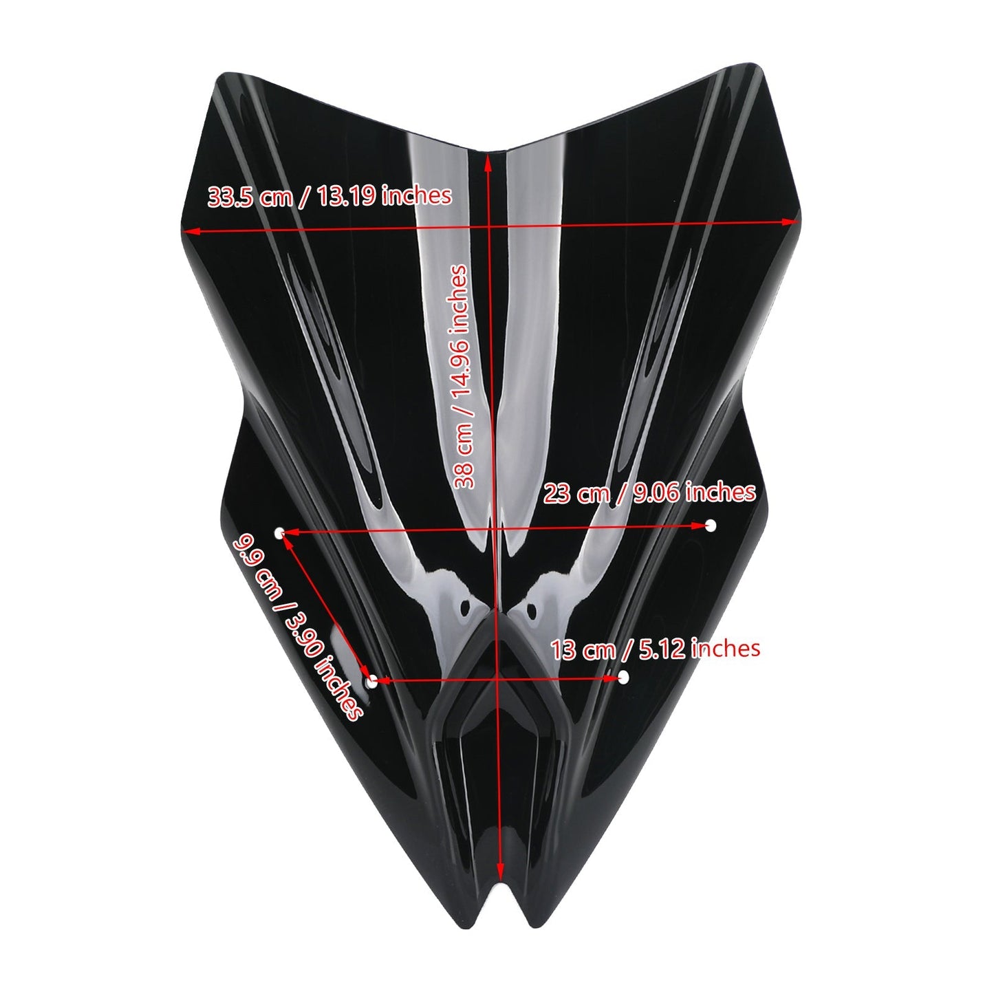 17-19 Kawasaki Ninja 650 Motorcycle Windscreen Screen Windshield Black