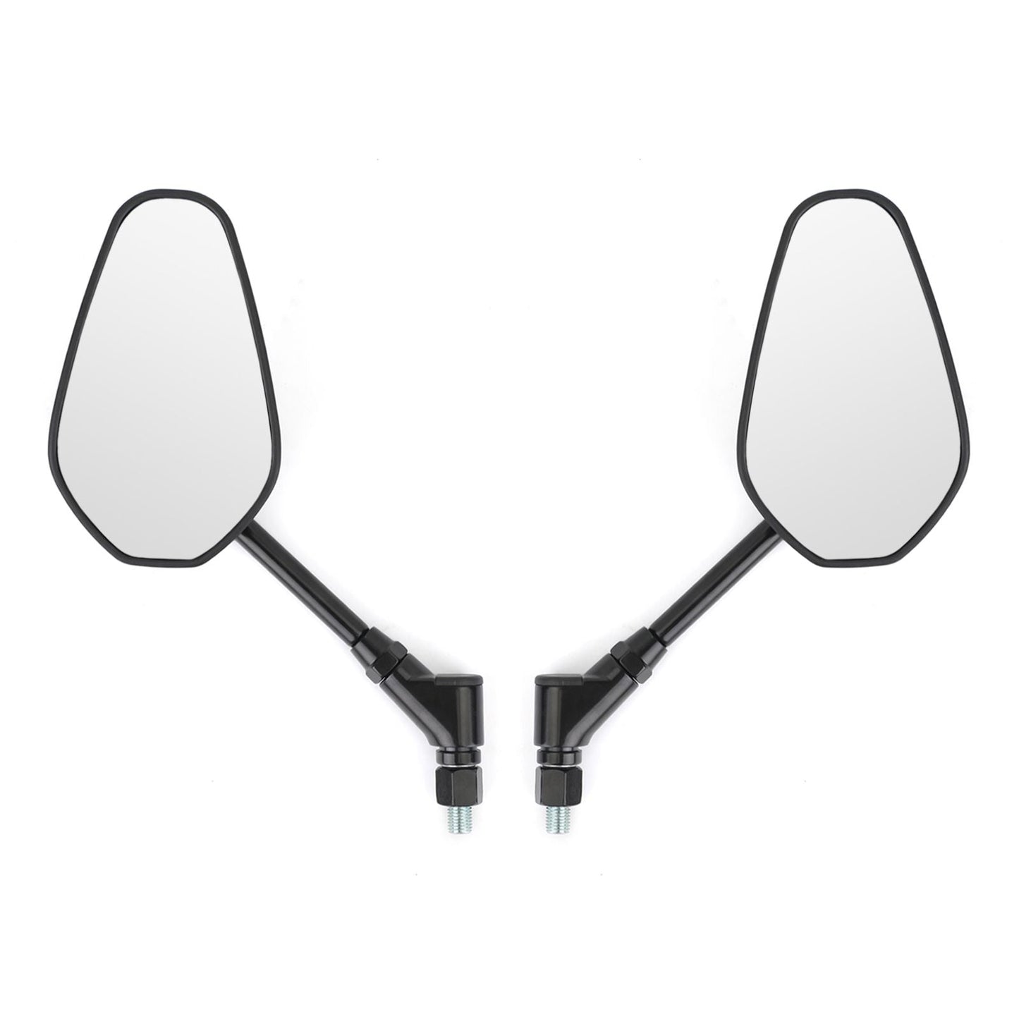 Rétroviseurs latéraux gauche et droit noirs neufs pour moto Cruiser Chopper M10 10 mm